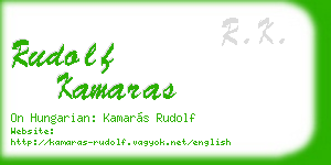 rudolf kamaras business card